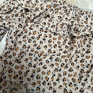 Off shoulder Animal Print Blouse